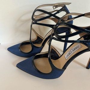 Jimmy Choo Lancer 100 - Navy - Size 41